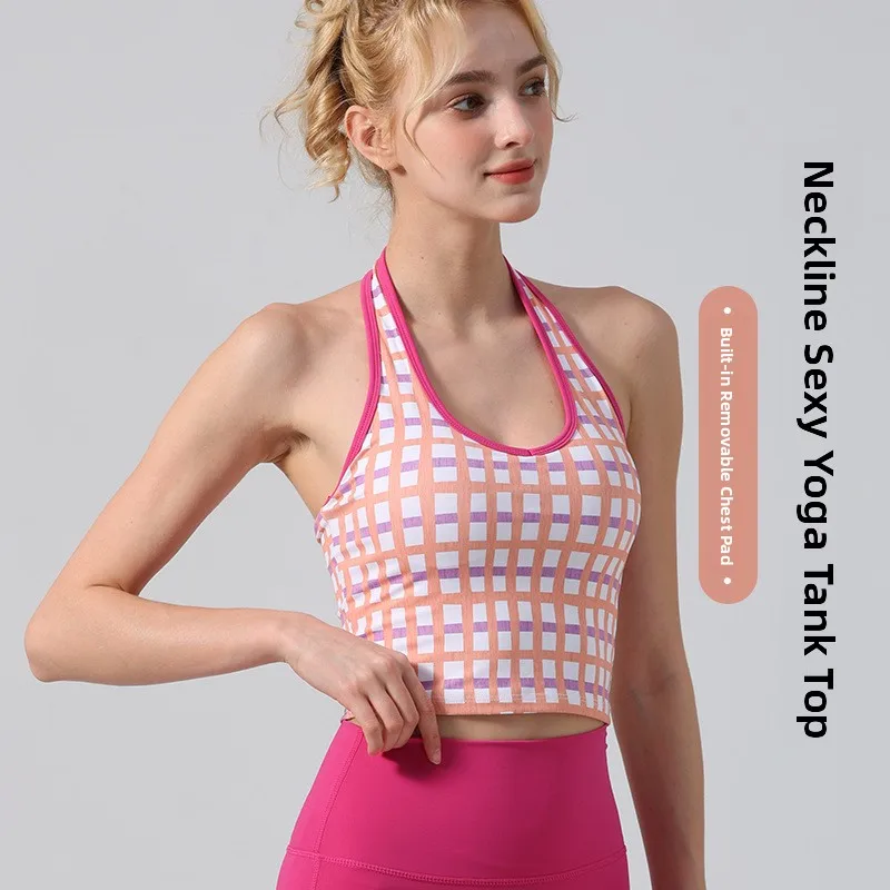 

Женский сексуальный спортивный жилет для йоги Ba Hanging Ne, комплект спортивного костюма для бега, дышащий, Qui Dry Moisture ng, нейлоновый, для йоги...