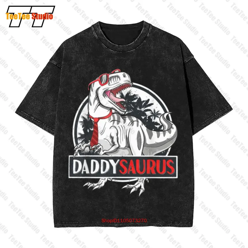 Daddysaurus T Rex Daddy Saurus Vintage Oversized T-Shirt E11E