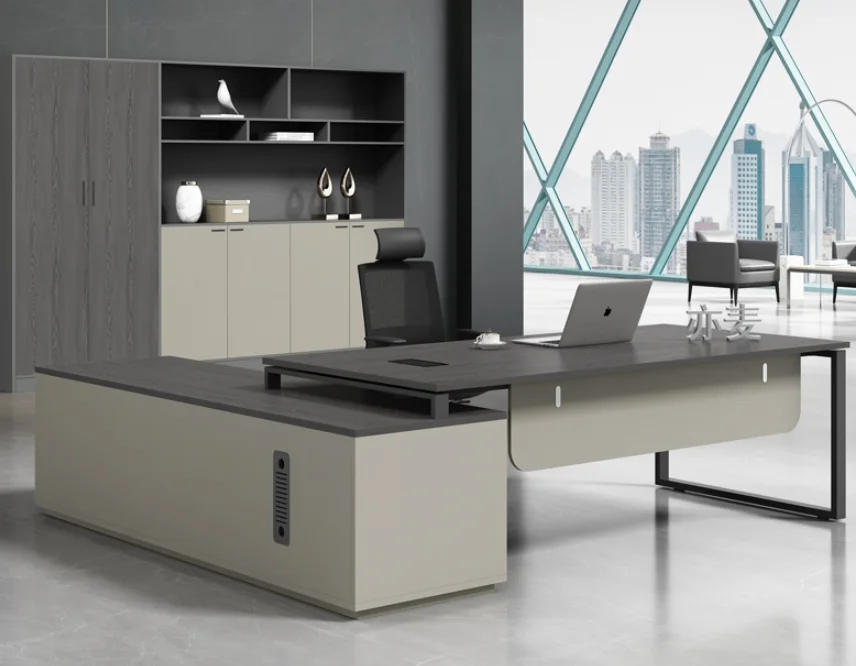 *& Modern Wooden Executive Desk