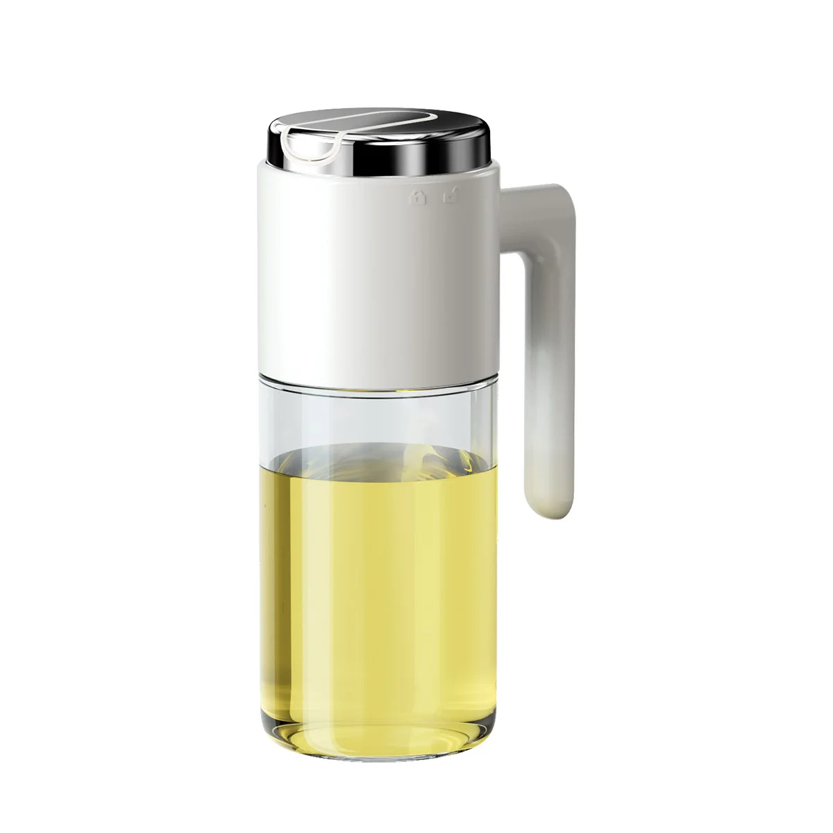Stainless Steel Glass Oil Pot Household Automatic Opening and Closing Oil Tank Kitchen Large Capacity Leak-proof Oil Bottle