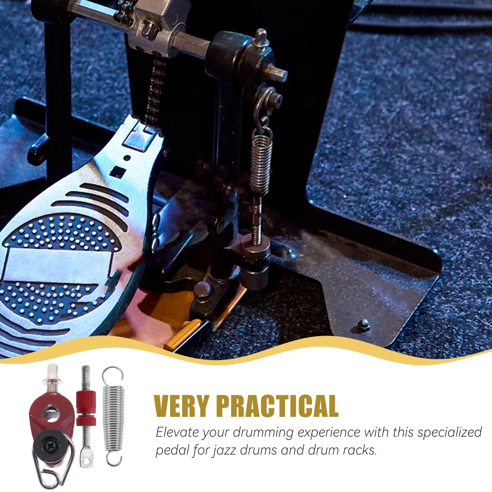 

Professional Drum Foot Pedal Spring Hammer Bass Kit Jazz Accessories for