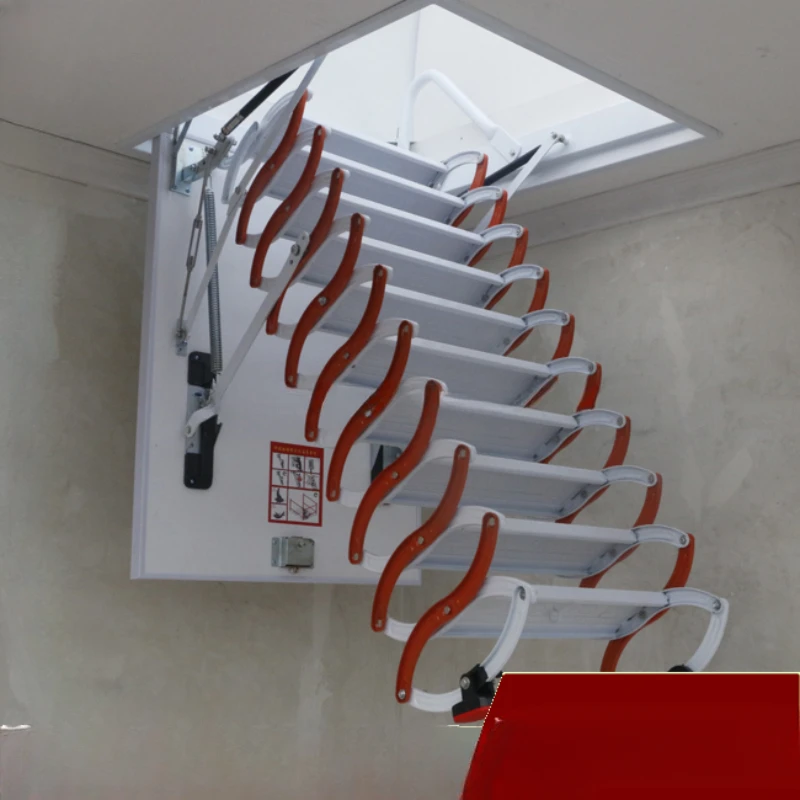 For Steel Ladders for Loft Retractable Staircase To Save More Space Domestic Ladder Lofts