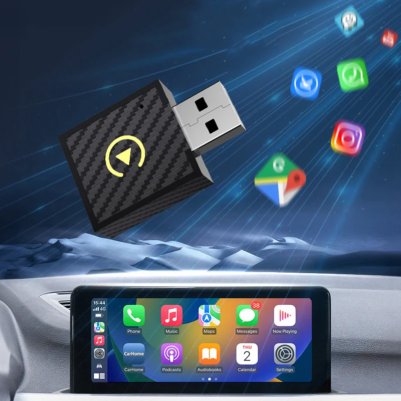 2in1 Wireless Carplay Wired To Wireless Adapter For Android Auto Smart Dongle Plug And Play Auto Connector For Truck Vehicles