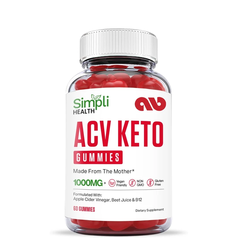 Simpli Health ACV Ketone Soft Candy 1000MG with Pomegranate Juice and Sweet Vegetable Root B12, 60 pieces soft candy