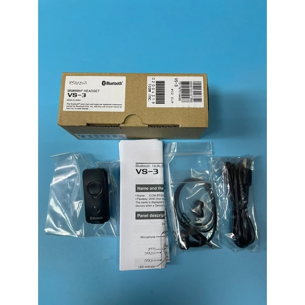 VS-3 PTT Headset Bluetooth - for IC-705 R30 ID-52 Two-Way Radio Walkie-Talkie Etc