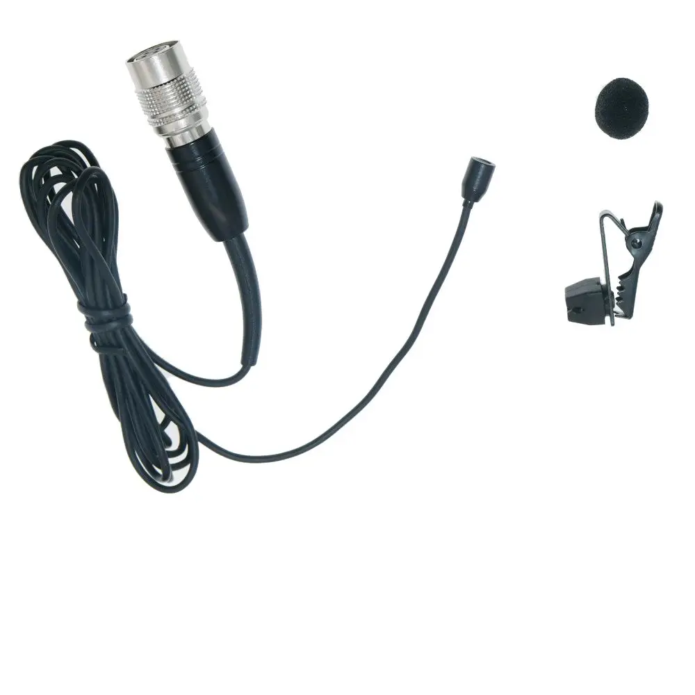 

Hidden Mini Tie Clip-On Lavalier Microphone For Audio-Technica Wireless BeltyPack Hirose 4Pin