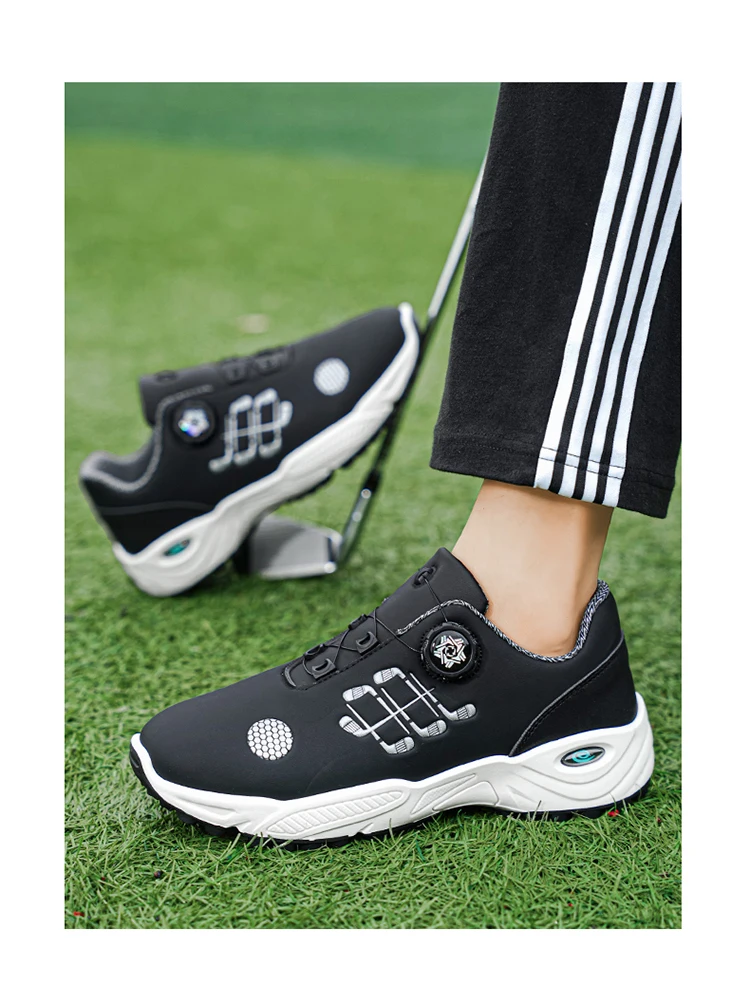 Herren-Golfschuhe für Herbst und Sommer, mit dicken und flexiblen Sohlen, bequem und atmungsaktiv, mit praktischem Twist-Lock-Design, geeignet für den täglichen Freizeitgebrauch, Golf, Outdoor-Sport und andere Aktivitäten – Detail 18