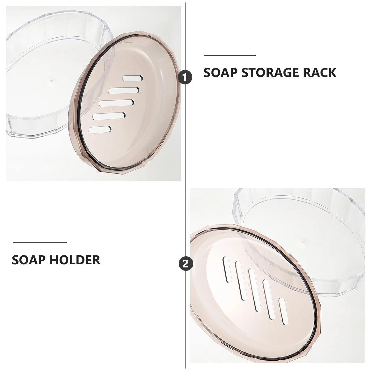 

Box Pcdg Material Drainable Design For Bathroom Sink Travel Use Soap Storage Rack Without Lid Soap Draining Dish Holder
