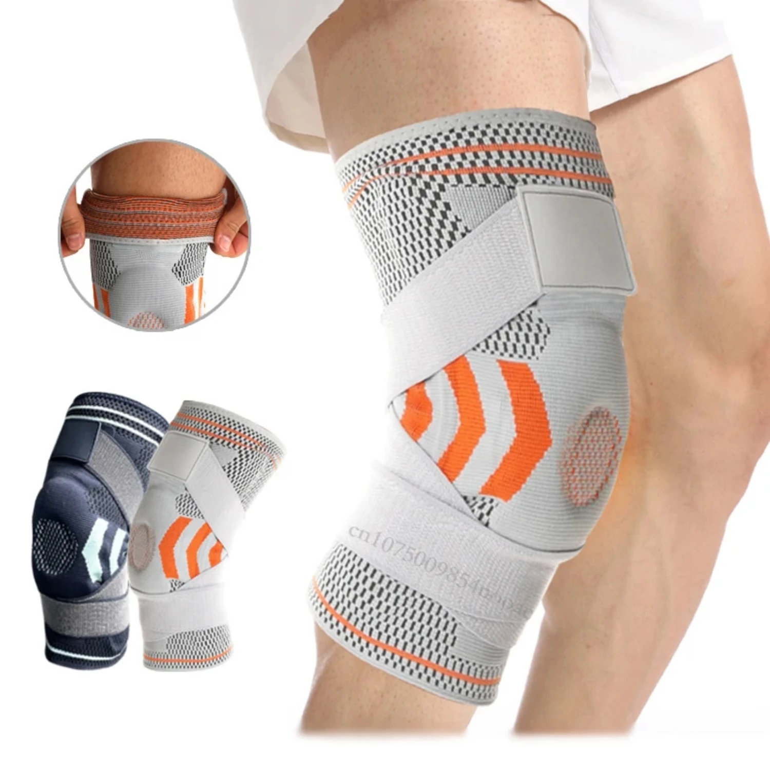 

1PC Professional Elastic Knee Pads Support Pressurized Fitness Gear Football Basketball Volleyball Brace Protector Sports Knee