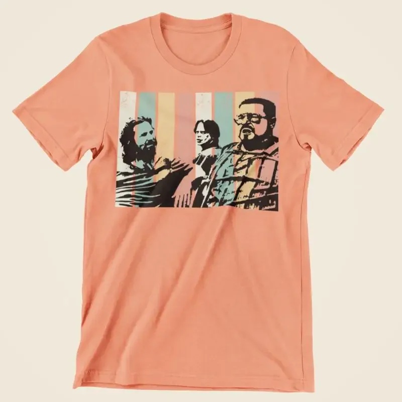 Big Lebowski Movie Quotes Shut Up Donny Retro Sunset VTG Premium T Shirt