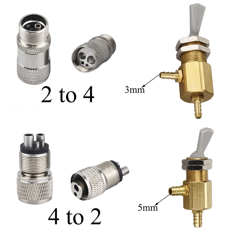 1Pc Dental Chair Accessories Spare Part Connector Valves Dental Handpiece Conversion Head Dental Light Switch Foot Switch