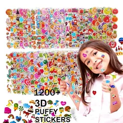 40/20/10 Different Sheets 3D Puffy Bulk Stickers Kids Cartoon Stickers for Girl Boy Birthday Gift Scrapbooking Teachers Animals