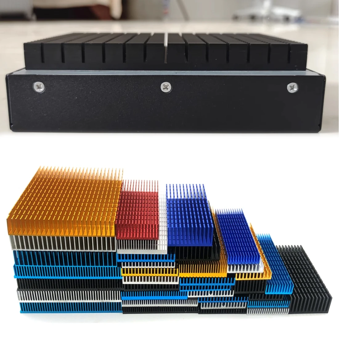 Aluminum Heat Sink for Mobile Phones for Electronic Chips, LED, Integrated Circuits, Heat Dissipation Cooling Radiator
