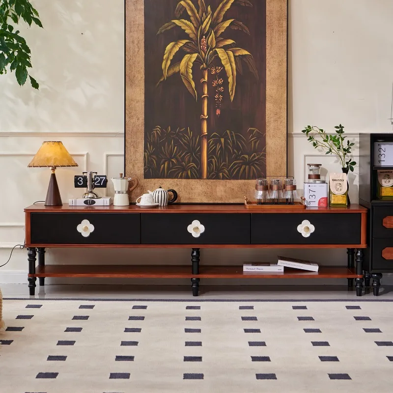 

American Retro Living Room Cabinet Solid Wood TV Useful Living Room Cabinet Storage Artist Home Furniture Cassettiera XYGZ