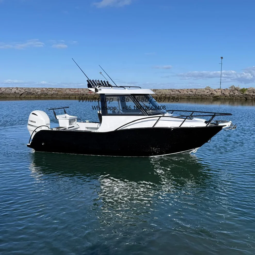 Small 6.25m aluminum speed fishing boat yacht 21ft aluminum with motor and trailer compartment for sale