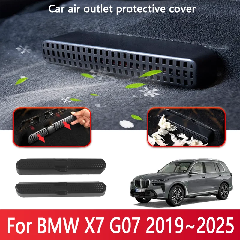 

Car Air Vent Covers For BMW X7 G07 2019~2025 2021 2022 2023 Seat Air Conditioner Duct Outlet Dustproof Cover Auto Accessories