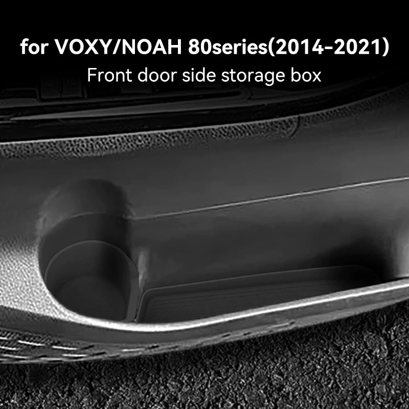 

For Toyota VOXY/Noah NOAH 80 Series 2014-2021 Car Door Side Storage Box TPE Door Handle Storage Organizer Tray Accessories