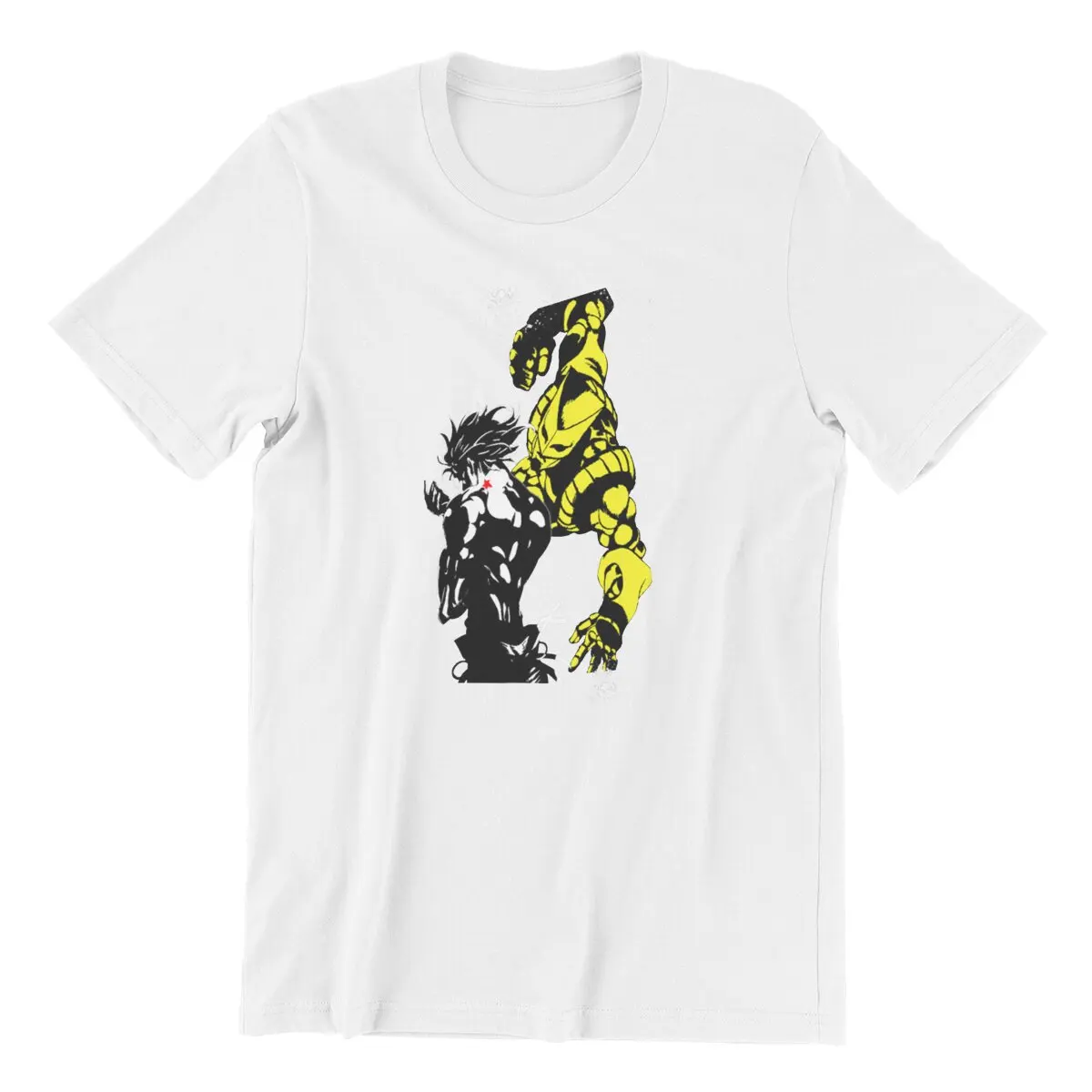 Dio Brando printed t-shirt Pure Cotton JoJo's Bizarre Adventure Anime designer t shirt men Big size Graphic shirts 100% cotton