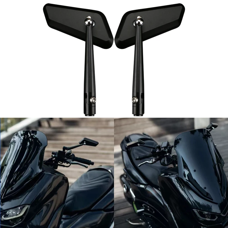 Motorcycle Accessories for Yamaha NMAX155 NVX155 Modified Diamond Shaped Rearview Mirrors XMAX300 TMAX560 Reflective Mirror