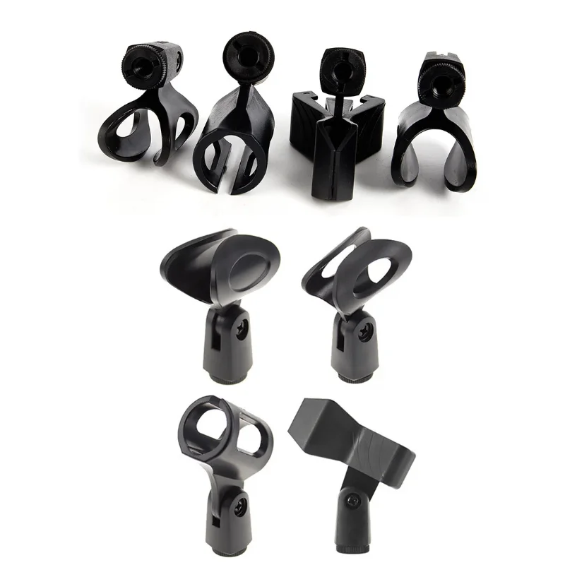 1PC Portable Microphone Holder Multifunction Practical Universal Stage Use Clip Stand Rotatable Adjustable Stretchable Durable
