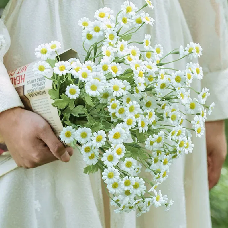 Simulation Chamomile Garden Small Daisy Table Small Fresh Gerbera Flower Soft Installation Simulation Flower Wholesale