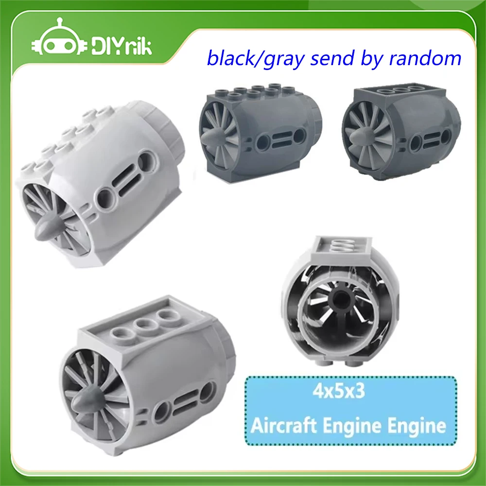 4x5x3 Aircraft Engine Technical Building Blocks Parts 43121 Model With Propeller Blades Small Particle Bricks Assembled DIY Toys
