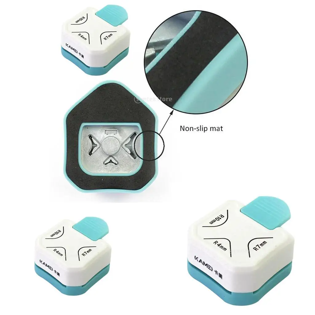 2 Pieces 3-in-1 Mini Corner Rounder Paper Round Corner Punch Card Making Scrapbooking Tool for Kids Diary Hand Album