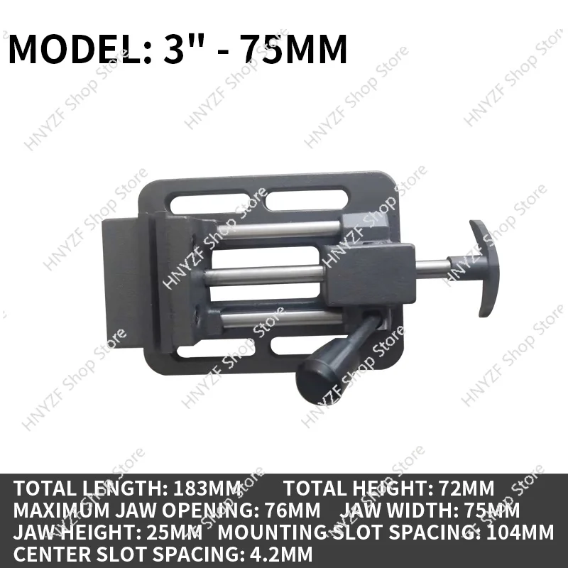 Precision Heavy-Duty Bench Drill Rapid Drilling Machine 3-8 Inch Quick-Action Clamp Flat-Nose Woodworking Vise