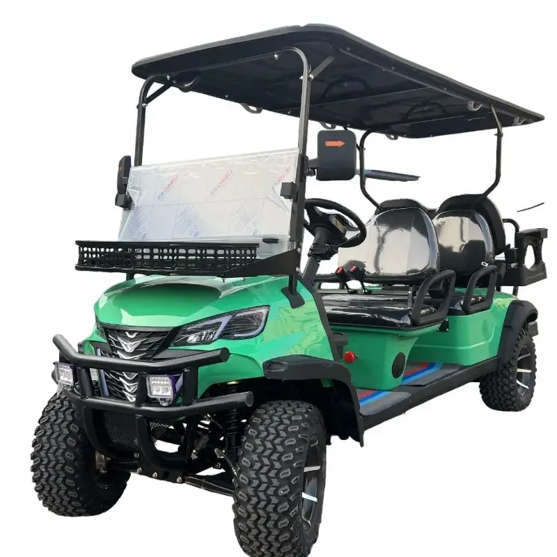 Low price factory wholesale 4×4 seat 6 seat 4WD electric golf cart 60V lithium battery 10kw+3000USD, 15kw+3500USD golf cart