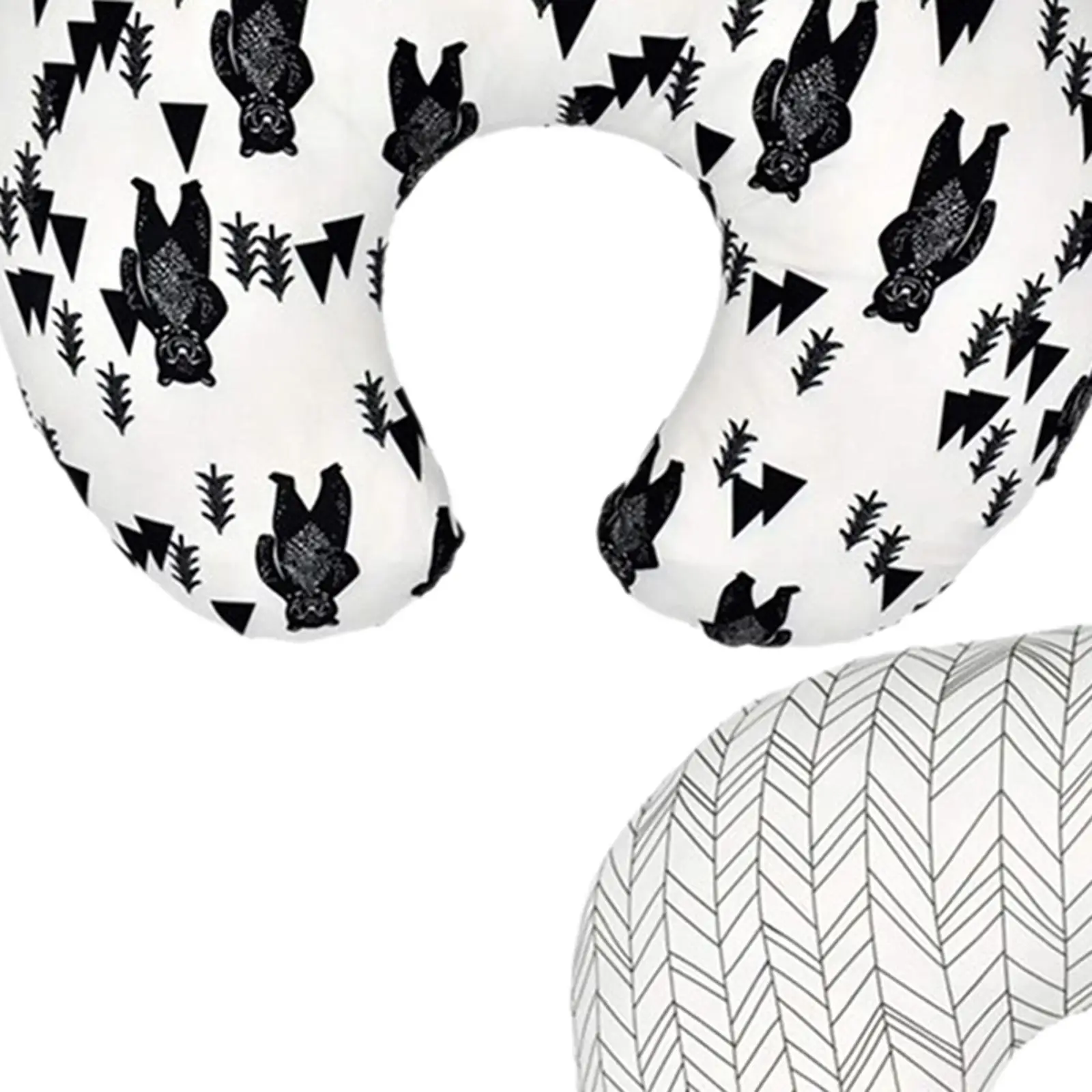 

2x Infant Pillow Cover Spare Easy to Use U Style Shape Sleeping Pillow Cover for Baby Shower Breastfeeding Nursing Gift Newborn