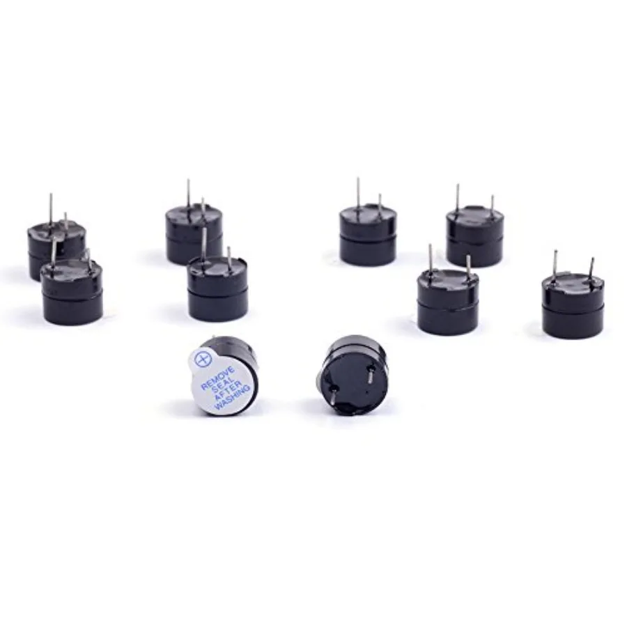 10Pcs 5V Active Buzzer Electronic Alarm Magnetic Long Continuous Beep for Arduino Pack of 10 CYT1036