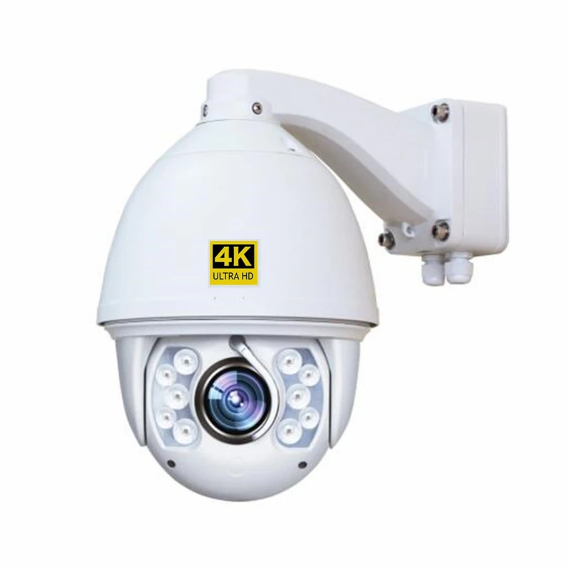 30X PRO High Speed Dome IP PTZ Camera 8MP 4K 33X Zoom Outdoor CCTV Surveillance  IR 150M with Wiper SD Card Slot