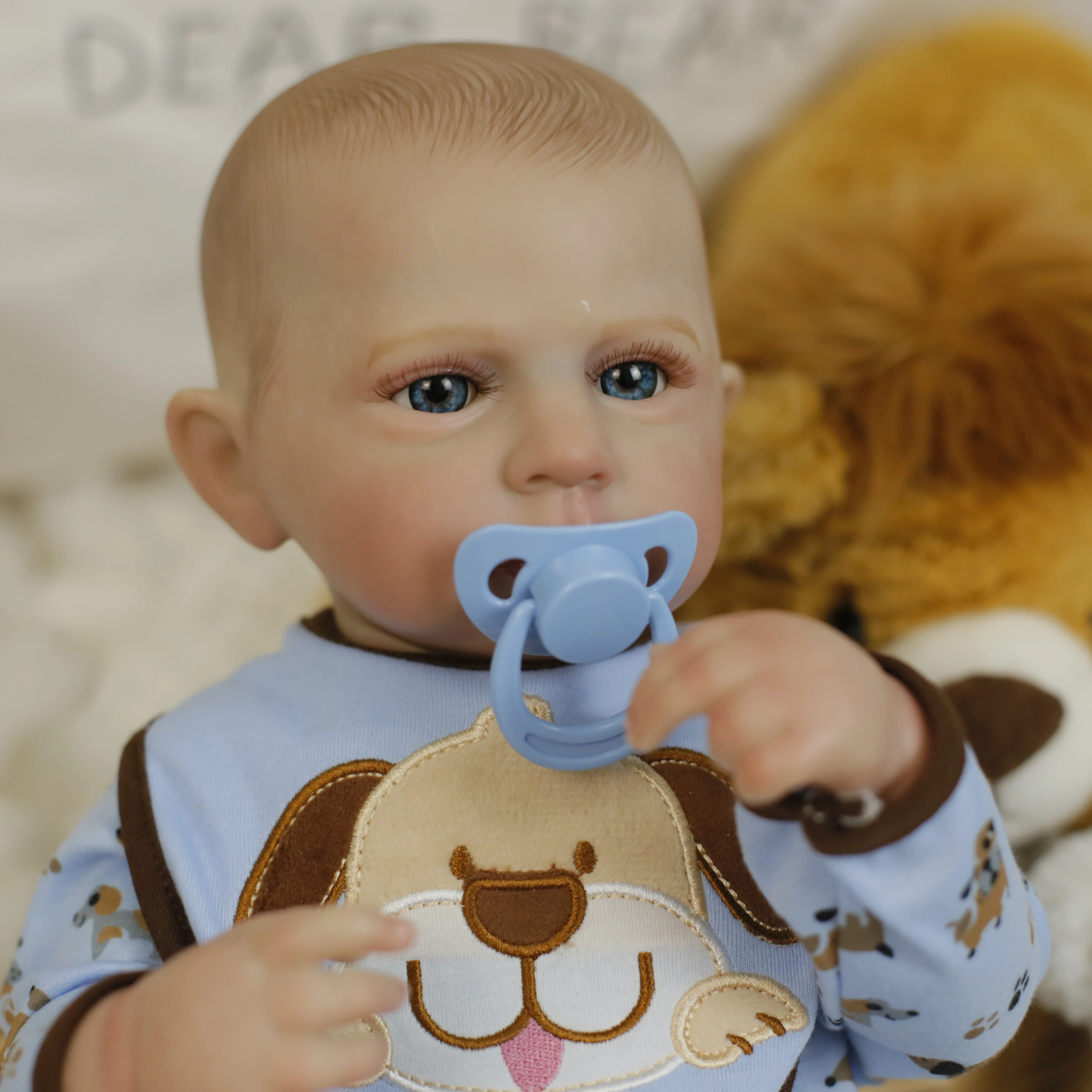 19inch Reborn Baby Doll Cameron Full Body Silicone Vinyl Boy Waterproof Doll with Lifelike 3D Skin High Quality Christmas Gifts view 6