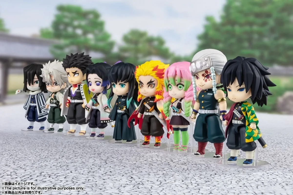 BANDAI Figuarts Mini Shinazugawa Sanemi Demon Slayer: Kimetsu No Yaiba Action Figure Desktop Decoration Collection Model Toys