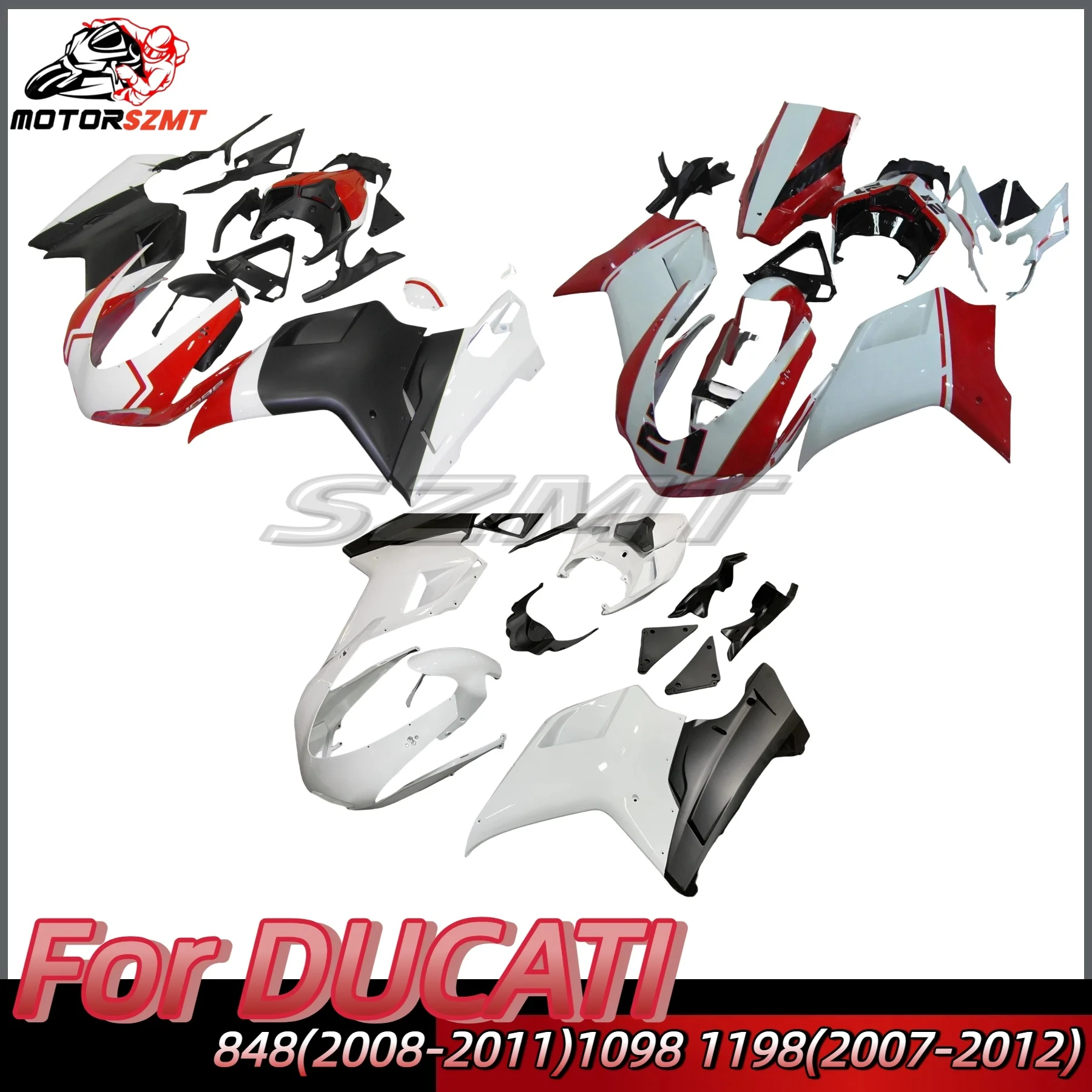 ABS Motorcycle Fairings for Ducati 848 1098S 1198S 2007-2012 Bodyframe Fairing Kit 1098 1198 07 08 09 10 11 Plastic Cover