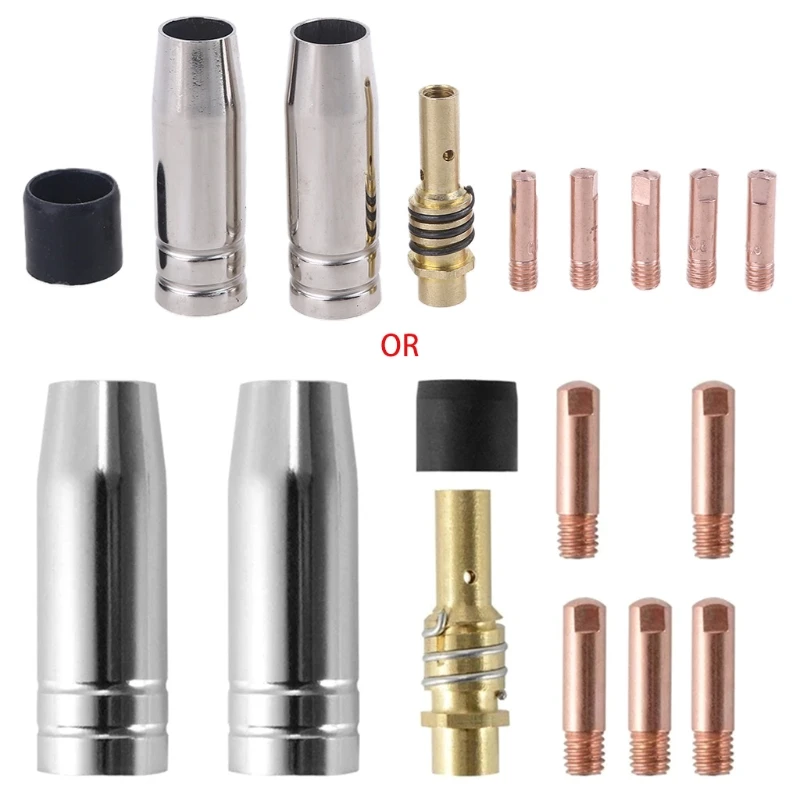 

MIG Welding Gun Kit 0.8X25Mm M6 Gas Connector Holder Set Welding Gun Accessory Used of Mb-15ak Mig/ Welding Torch DropShipping