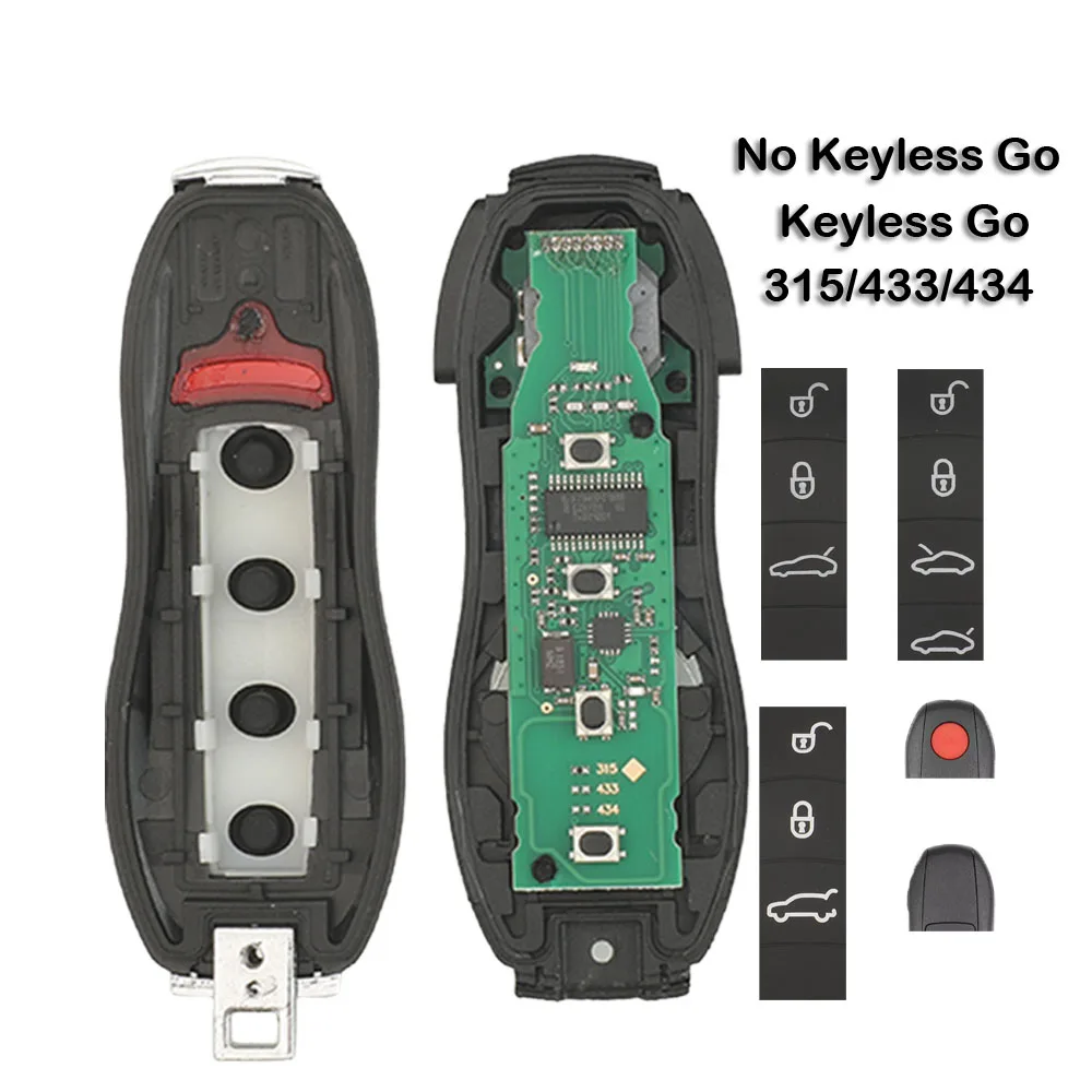 

jingyuqin ID49 PCF7945P 315/433/434MHz Car Remote Key DIY Parts For Porsche Macan Panamera Cayenne No Keyless/Keyless Go