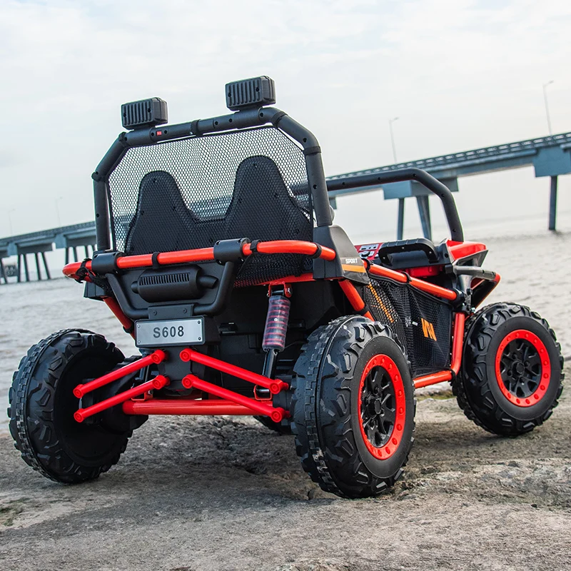 Large off-road children's electric car four-wheel adult children two-seat toy car can sit baby remote control car