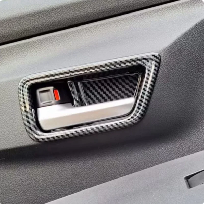 

For Toyota Vios 2023 2024 Car Inner Door Handle Bowl Cover Trim Accessories ABS Carbon Fiber