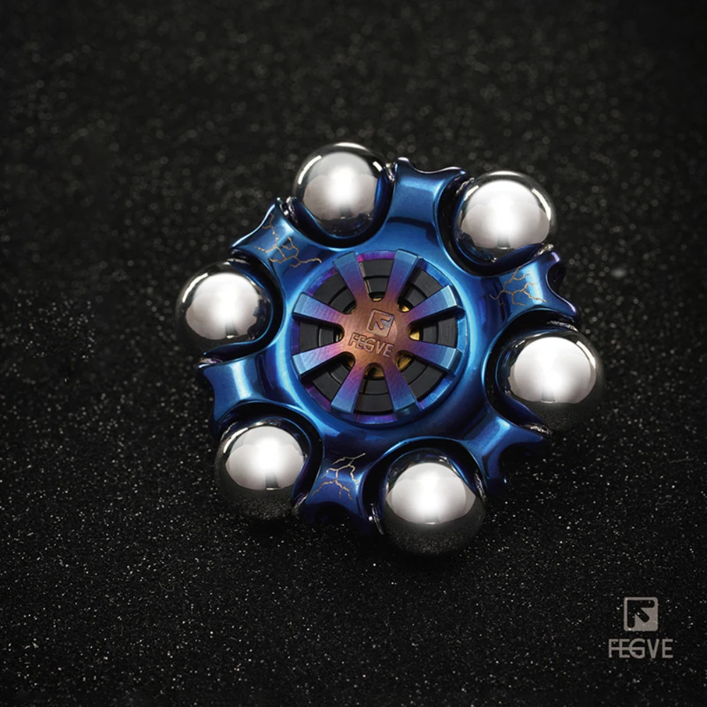 FEGVE EDC Reunion Hand Spinner Titanium Fidget Spinner Stress Relief Toy Fidgeting Spinners Office Desk Accessories
