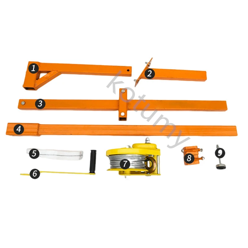 Small Crane Lifting Bracket Portable Lifting Machine Manual Winch Assembly Tool Air Conditioning Lifting Tool