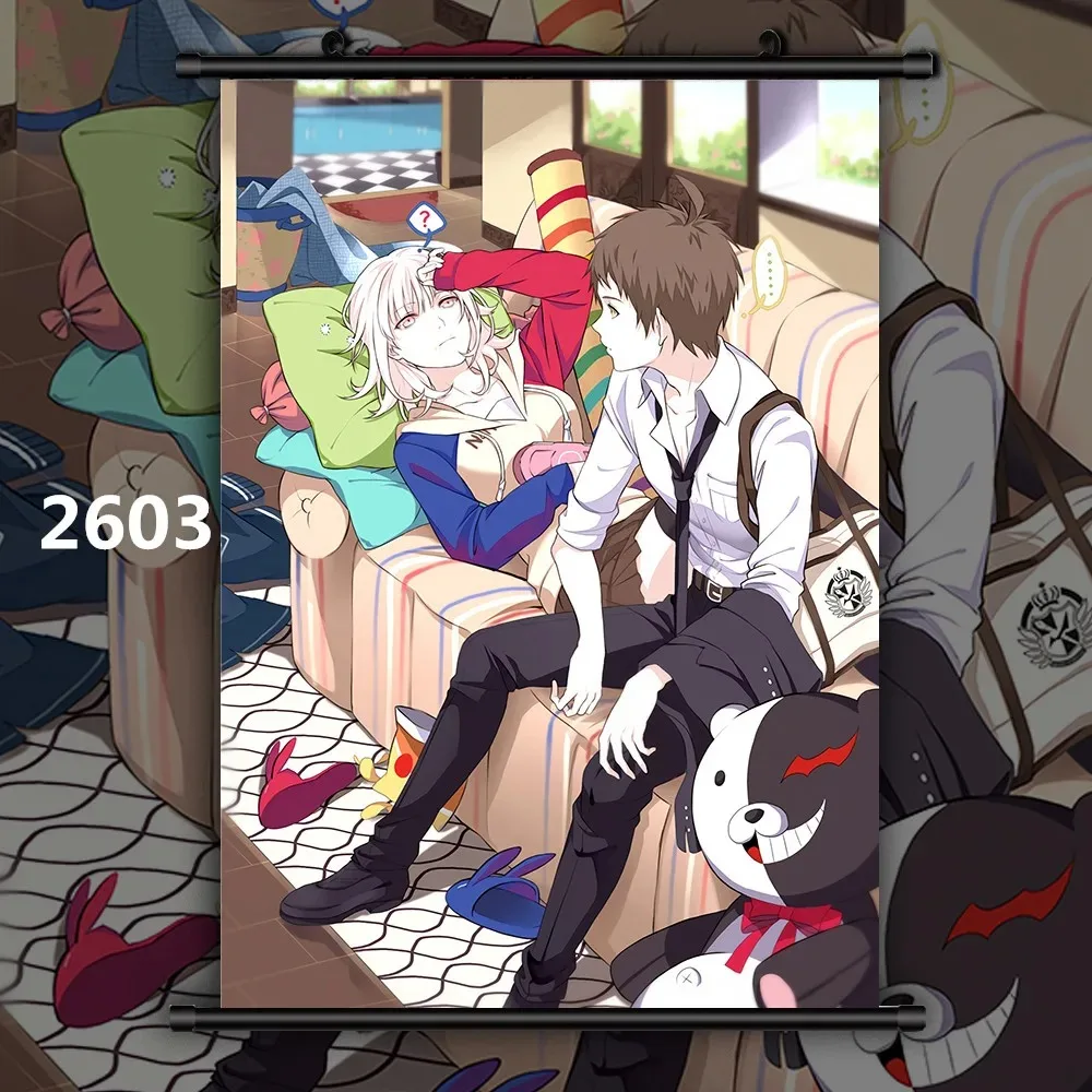 Danganronpa Kamukura Izuru X Nanami ChiaKi Anime Posters Canvas Painting Wall Decor Wall Art Picture for Living Room Home Decor