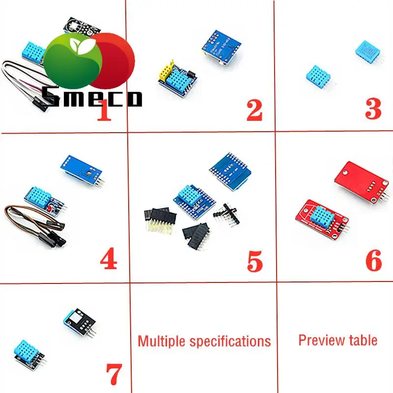 Módulo de temperatura y humedad DHT11, módulo de nodo WiFi, mini sensor digital de temperatura y humedad, bloques de construcción electrónicos