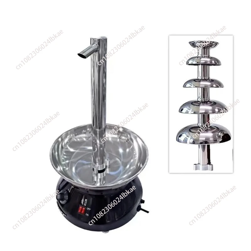 

Commercial chocolate fountain with tower dispenser and faucet