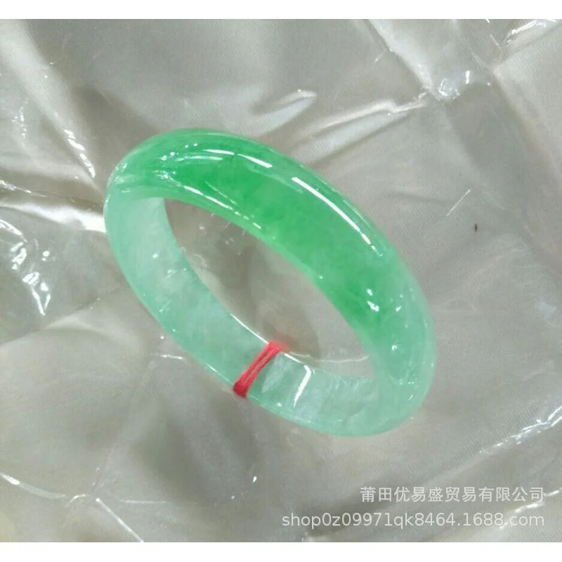 Bright Ice-like Full Green Violet round Bar Imperial Concubine Jade Bracelet Female