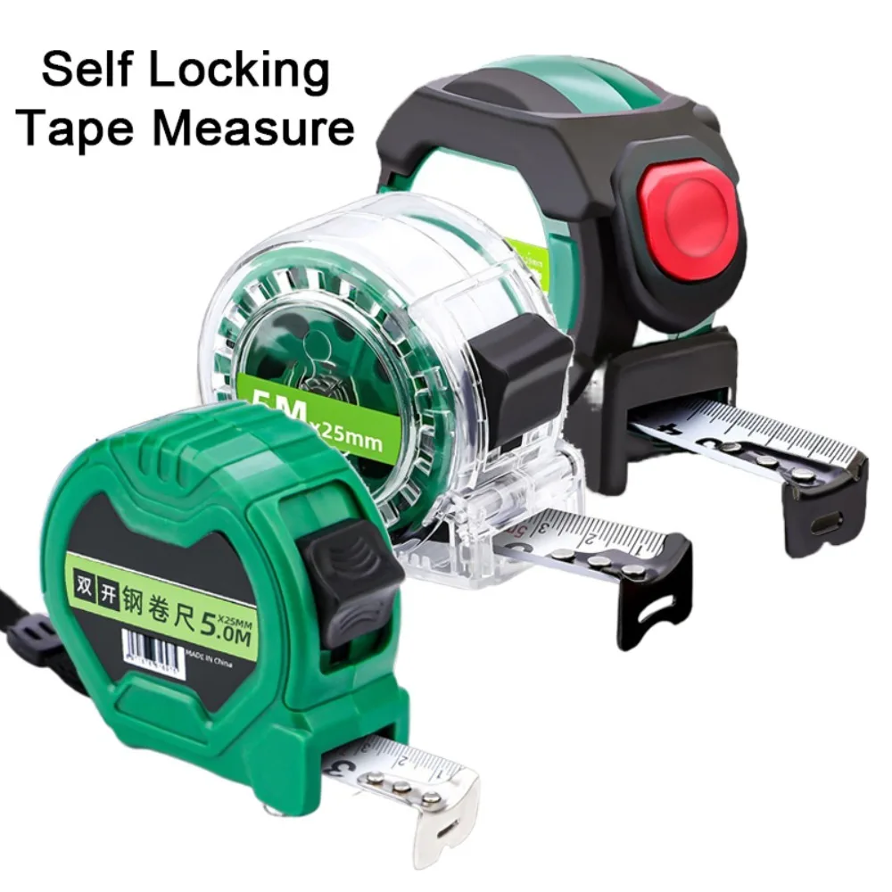 Portable Steel Tape Measure Drop-Resistant Anti-abrasion Steel Tape Measure 3/5/7.5/10m Thickened Ranging Tool Woodworker