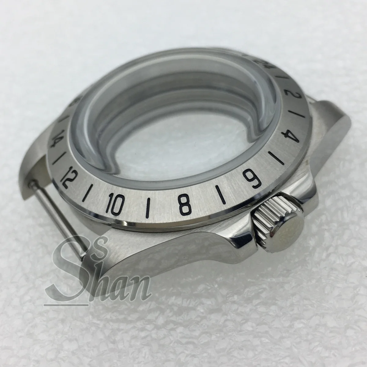 40mm Stainless Steel Watch Case, 24H Bezel Domed Coated Sapphire Crystal Fit NH34 NH35 PT5000 Movement Replacement Watch Housing