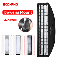 Soonpho 22x90CM Softbox Bowens Mount With Honeycomb Grid Soft Box Photography Accessories for Godox Studio Light Speedlight