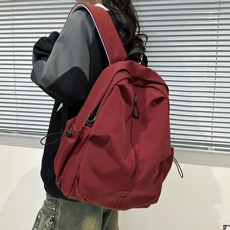 Nylon Solid Zipper Student Backpacks High Quality Large Capacity Ladies Bags 2025 High Quality Casual Versatile New backpacks 가방