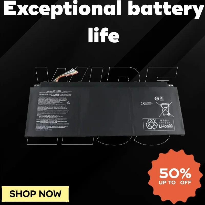 

11.55V 4670mAh Laptop Batteries For Acer SF514 - 51 PT715 - 51 700 S5 - 371 AP15O3K